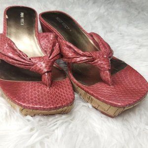 Nine West Pink Platform Sandals size 8